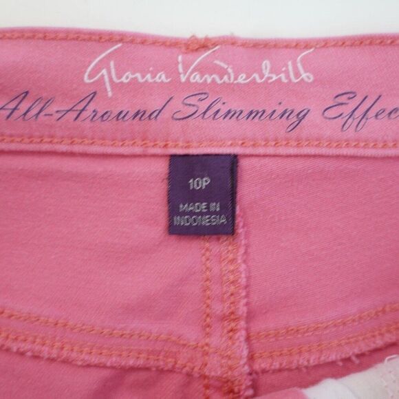 Gloria Vanderbilt Amanda Skimmer Capri Pink Jeans 10P "All Around Slimming" - Picture 7 of 12